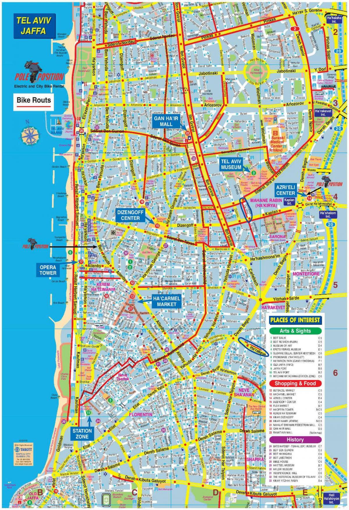 peta dari Tel Aviv sepeda