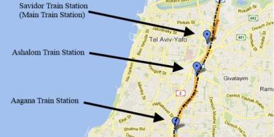 Peta dari sherut peta Tel Aviv